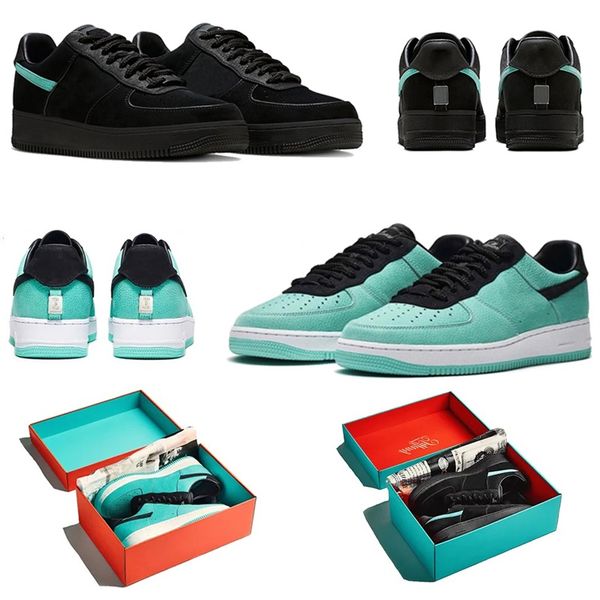 

2023 motorcycle boots tiffany x forces 1s 1837 tiffany blue dz1382-002 mens designer basketball shoes outdoor casual running sports trainers, Black