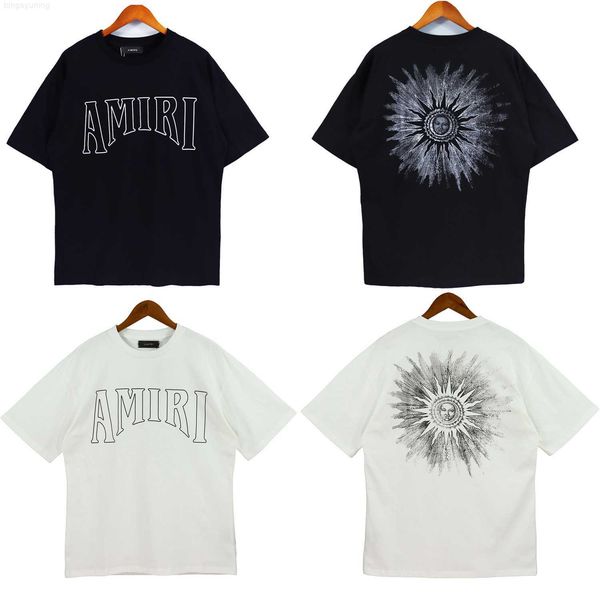 

t-shirts amnri tee men women cotton leisure designer fashion brand simple summer round-neck t-shirt high street loose print short sle vpo3, White;black