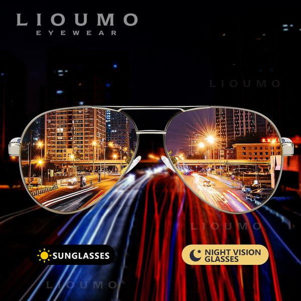 

sunglasses day night vision glasses for driving pilot polarized men women anti goggles gafas de sol hombre 230306, White;black