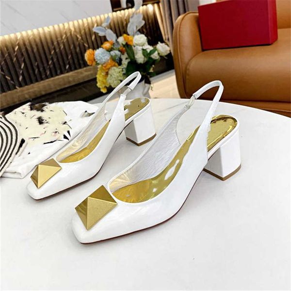 

casual valentinolies fashion business dress shoes women party leather high wedding heel metal buckle flat letter shoes 01-029 8cy8, Black