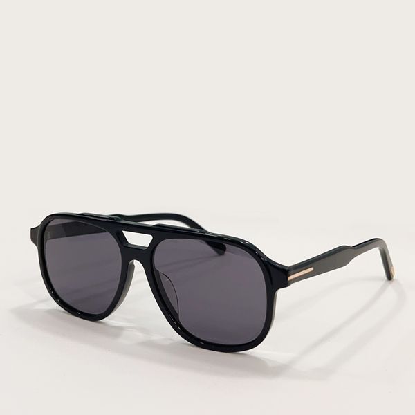 

shiny black/grey pilot sunglasses for men 0753 sun glasses gafas de sol designers sunglasses uv400 eyewear with box, White;black