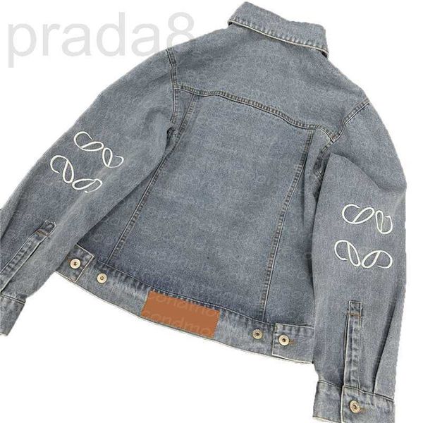 

women's jackets designer women summer light jacket vintage denim embroidered letter coat woman long sleeve outerwear 4p2w, Black;brown