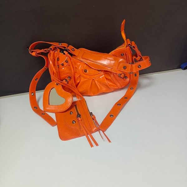 

evening bags arrival women lady shoulder bag design pleated cross body messenger with coin purse girl locomotive rivet street handbag real l