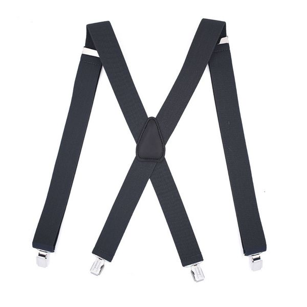 

suspenders 1pc 35120cm men's suspender 4 clips mens x type elastic adjustable strap wide braces work male jockstrap 230307, Black;white