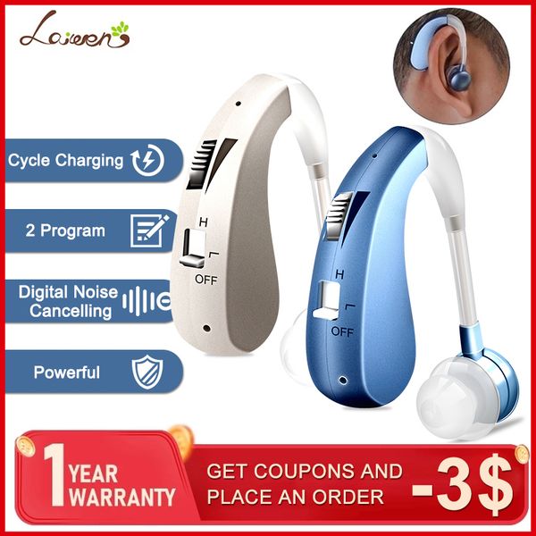 

ear care supply rechargeable mini digital hearing aid listen sound amplifier wireless ear aids for elderly moderate to severe loss drop 2303