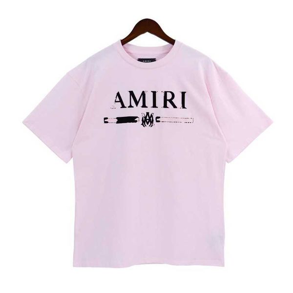 

t-shirts amnri tee men women cotton leisure designer fashion brand simple splash-ink camouflage star sky graffiti letters short sleev, White;black