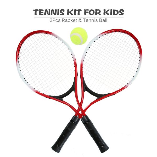 

tennis rackets 2pcs kids tennis racket training racket for kids youth childrens tennis rackets with 1 tennis ball and cover bag 230307