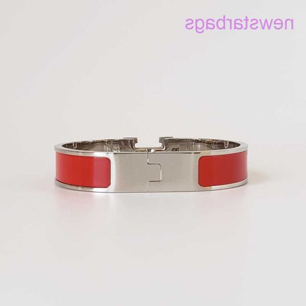 

designer herms bracelet online shop luxury classic bangle men women titanium steel brand silver enamel bracelets valentine's day f boxx, Black