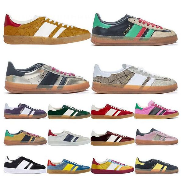 

2023 casual shoes men women sneakers man woman chaussures leather stripes sports trainers fashion luxurys designers flats bottoms loafers ga, Black