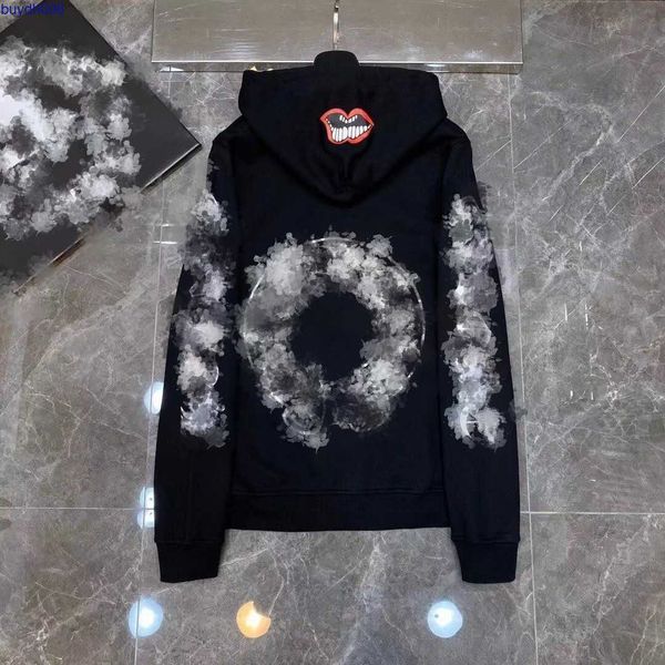 

fdz5 2023 new men's and women's zipper hoodie fashion brand ch autumn and winter series high street leisure loose pxwj, Black