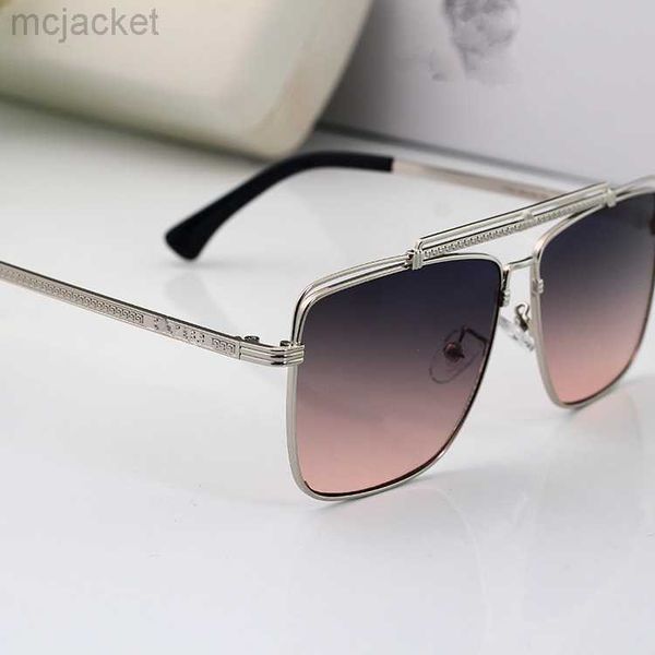 

23aa designer versage vercace sunglass mens womens sunglasses vintage fanjia fashion large square metal rivet personalized beauty head fashi, White;black
