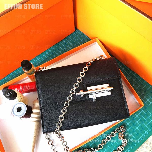 

5a mini verrou luxury designer bags chain shoulder bag women's fashion small lock flap genuine real leather handbags purses crossbody b