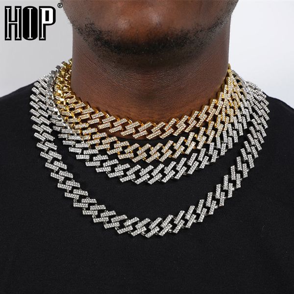 

pendant necklaces hip hop iced out miami zircon 15mm bling cuban full pave men's necklace silver color necklaces for men jewelry 230306