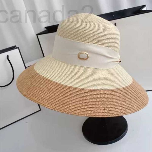 

designer womens designer hat fashion knitted sun block cap for mens woman wide brim s summer straw bucket s outdoor beach s 3 style r7dn, Blue;gray