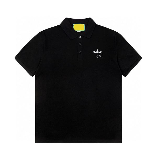 

plus tees men's polos round neck embroidered and printed polar style summer wear with street pure cotton 23qf, Black;brown