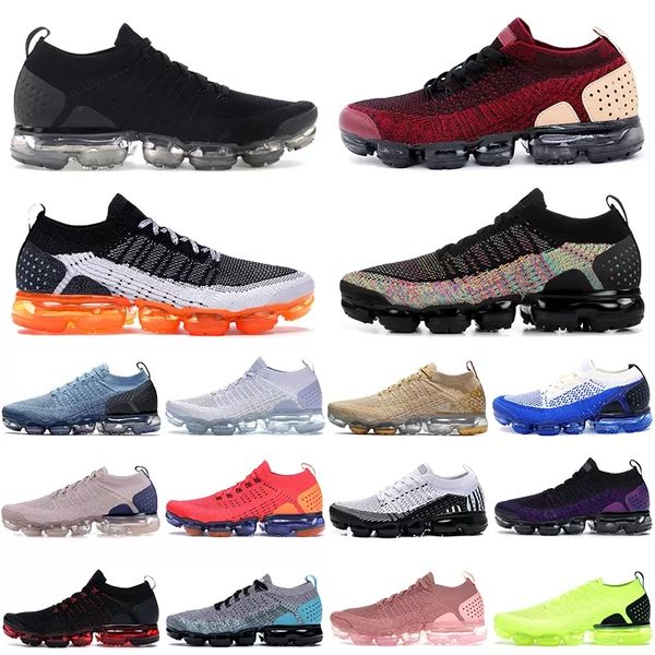 

designer flyknit 2.0 mens running shoes men women triple mesh black white fashion fly knit cushion trainers zapatos outdoor walking sports