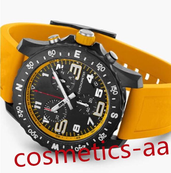 

5 color luxury men's watch japan quartz endurance pro avenger chronograph 48mm watches red rubber 1884 men watches hardex glass wristwa, Slivery;brown