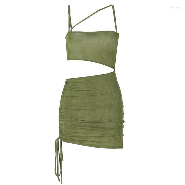 

casual dresses women summer bodycon hollow out strapless soild color patry package hip mini dress sundress 2023 female clothing, Black;gray