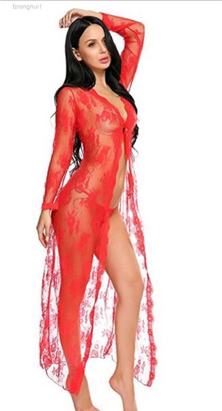 

set funny underwear lace bathrobe transparent dress large size pajamas uniform kimono 1 x9yr, Black;white