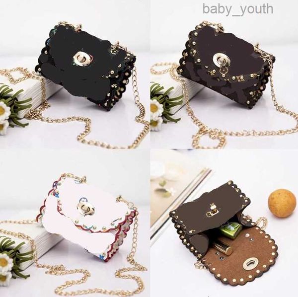 

kids handbags 2023 shoulder bag fashion print baby mini lace purse bags cute girl travel casual messenger coin purses for girls gifts, Black