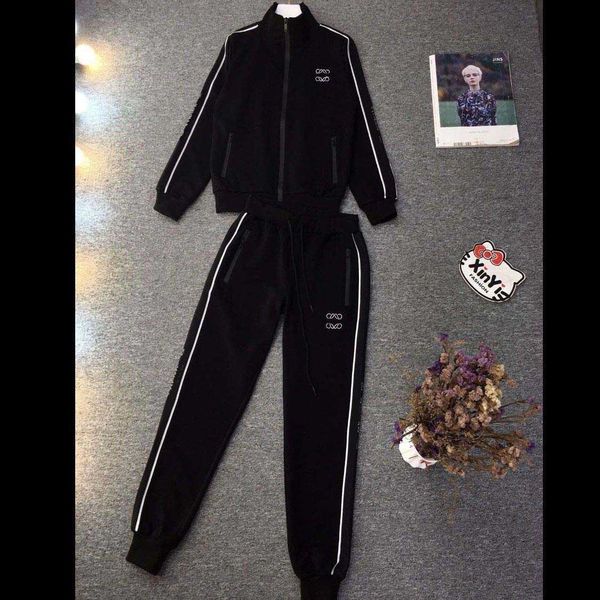 

women's tracksuits designer 23ss brand men women sports suit hoodie set korean fashion elegant loose slim leisure womens clothing, Gray