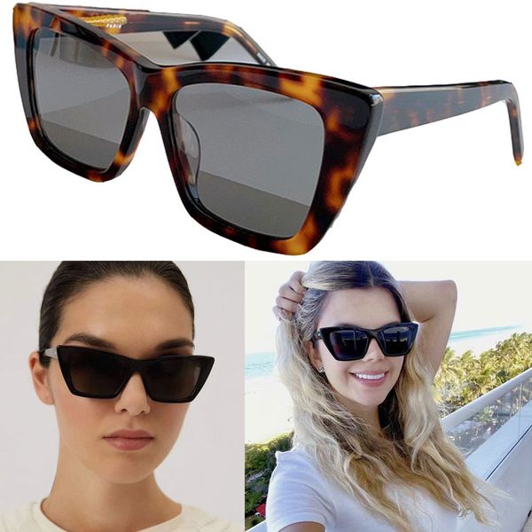 

new wave sl 276 kate sunglasses female tortoise color cat eye frame sunglasses womens seaside holiday glasses uv400 protective with original, White;black