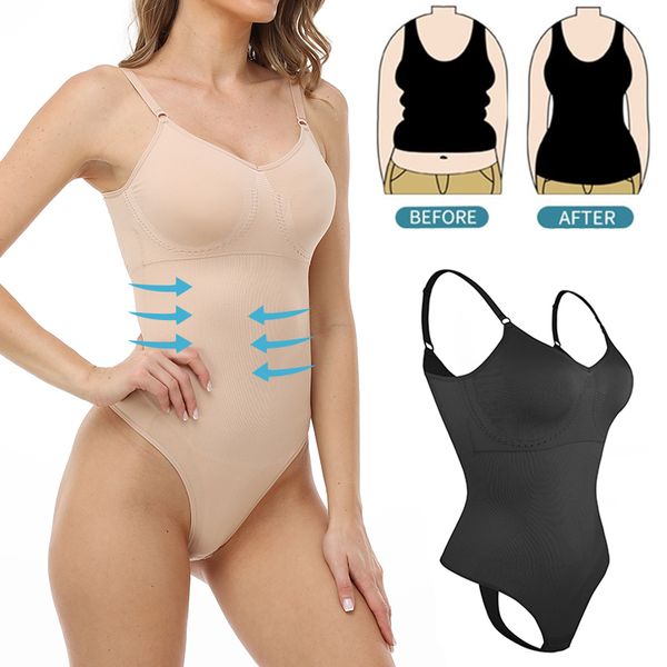 

seamless thongs bodysuit women shapewear tummy control butt lifter body shaper smooth invisible under dress slimming underwear