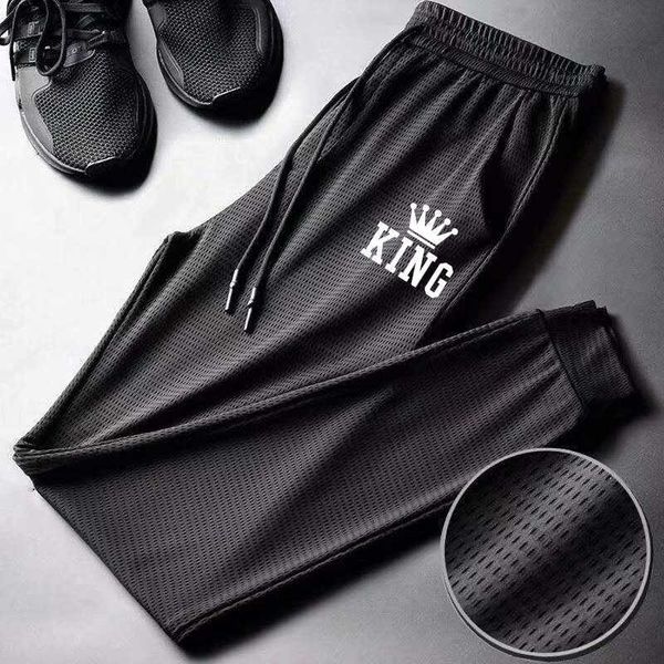 

men's pants men sweatpants ice long pants jogger trousers casual sports fitness solid jogging pants men women sweat pants z0306, Black