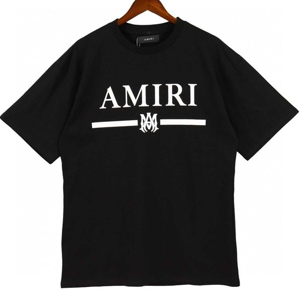 

t-shirts amnri tee men women cotton leisure designer fashion brand simple 2023 spring men's short-sleeved printed t-shirt bottom shir, White;black