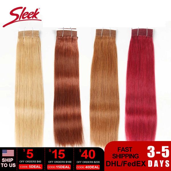 

wig caps sleek brazilian straight hair double drawn natural human hair weave bundles remy 1 pc only 27# 30# 6# 8# red 99j hair bundles j2303, Black;brown