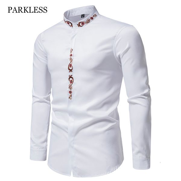 

men's casual shirts men spring autumn shirt prom social henley dress shirt long sleeve gold print clothing streetwear casual fashion c, White;black