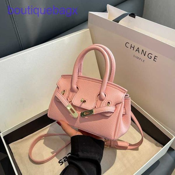 

tote bag designer h ermes briki bags online shop women's bag 2023 new fashion lychee pattern carry-on bag with logo