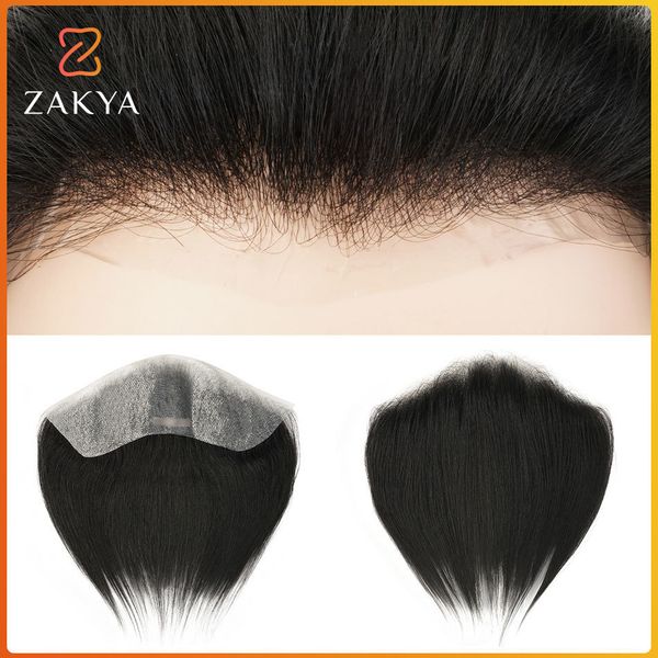 

men's children's wigs front men toupee man wig natural hairline 100% human hair frontal male wig full skin hair pieces hairpiece z, Black