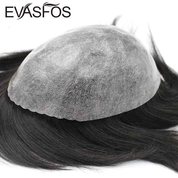 

men's children's wigs 0.1mm injected male hair hairpiece 130% density skin toupee men durable wigs for men human hair system unit, Black