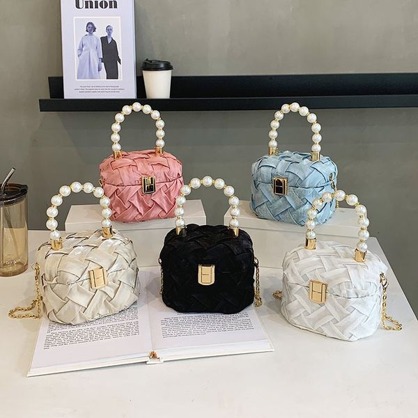 

evening bags evening clutch bags women luxury weave style preal beaded handbags and purses ladies wedding party purses sac a main 230307