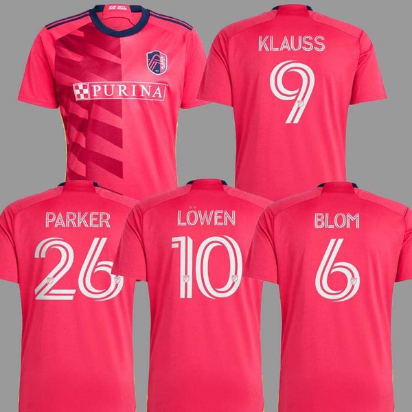 

2023 st.  ouis city soccer jerseys st louis''red' sc nilsson atlanta inter miami united bale football shirt beckham higuain, Black;yellow