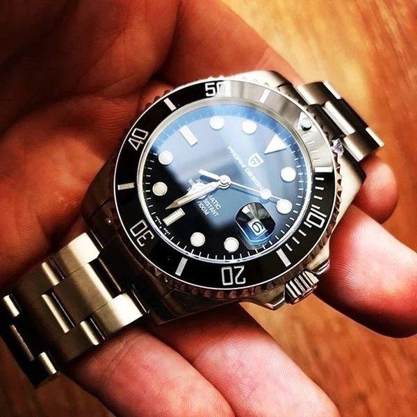 

wristwatches v2 pagani design diving automatic watches men s luxury sapphire glass 42mm mechanical watch relogio masculino 230306, Slivery;brown