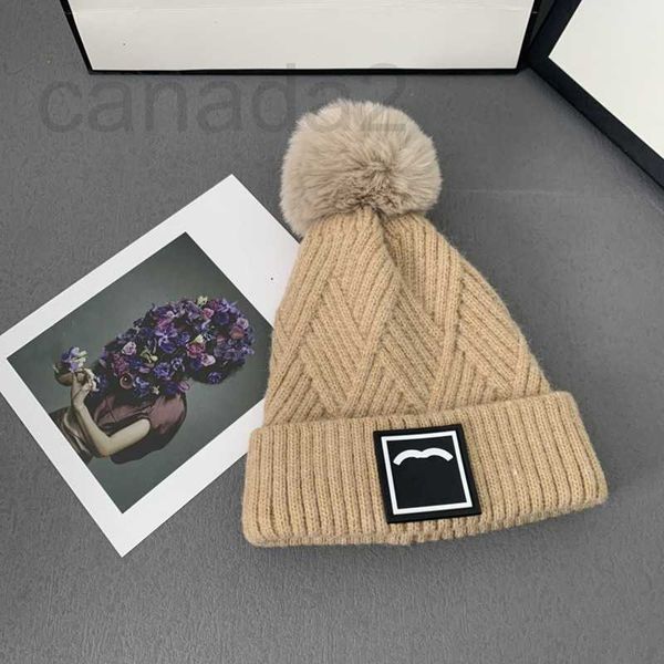 

designer 2022 winter brand female fur pom poms hat fashion cap for women designer knitted beanie caps womens beanies 8colors xggu, Blue;gray