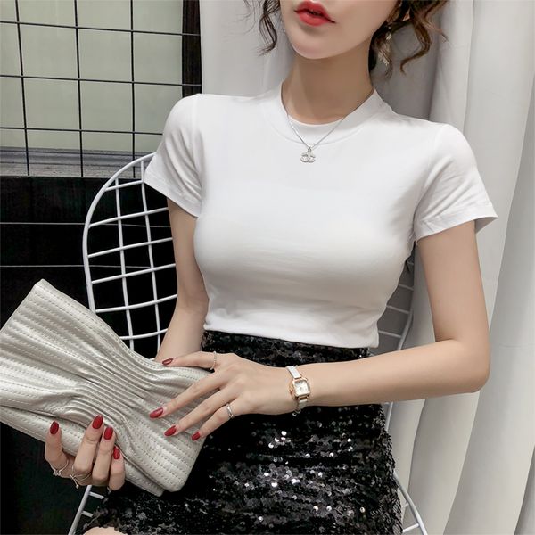 

zometg womens tshirts summer women jersery tee short sleeve ladies women clothing zmtgl080-1, White