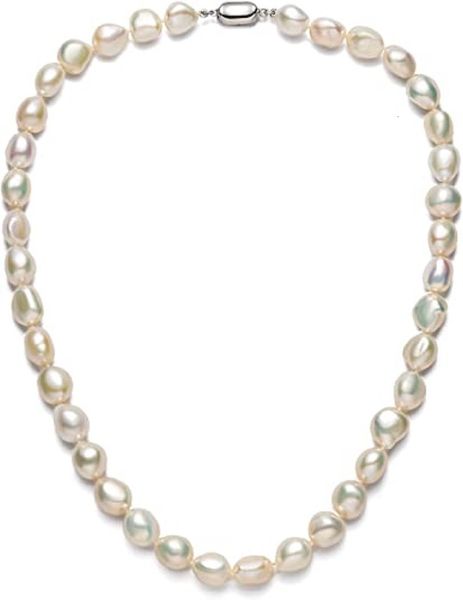 

pendant necklaces baroque pearl necklace for women 910mm aa quality freshwater cultured pearl strand necklace with sterling silver clasp 230