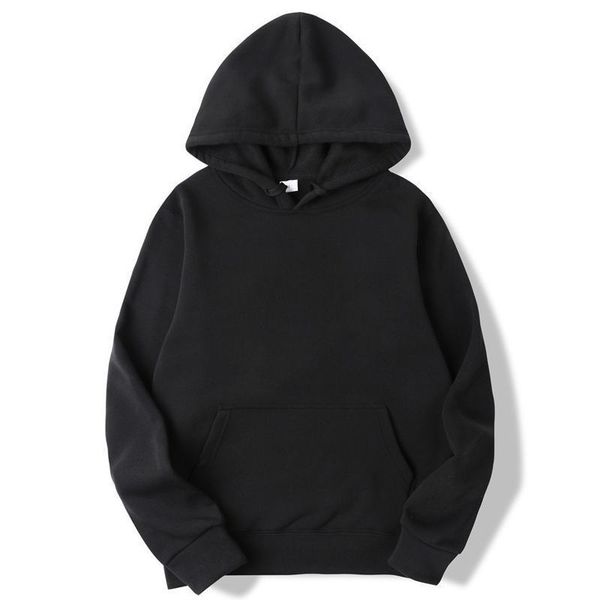 

men's hoodies sweatshirts fashion brand men's hoodies spring autumn male casual hoodies sweatshirts men's solid color hoodies, Black