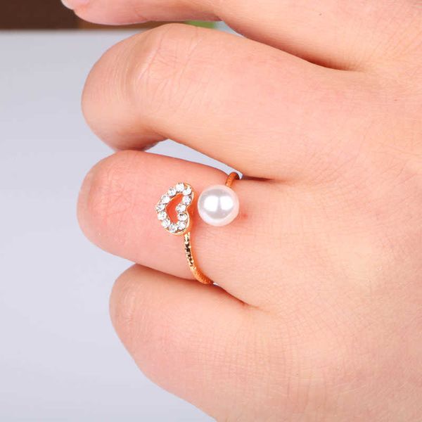 

band rings hgflyxu silver color adjustable finger rings for women female crystal rhinestone alloy open ring fashion jewelry 2020 aa230306