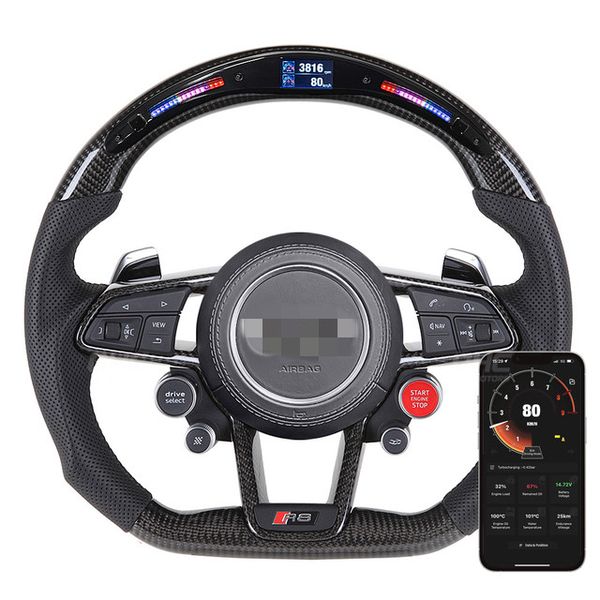 

racing custom style steering wheels for audi r8 tt tts led display shift lights steering wheel