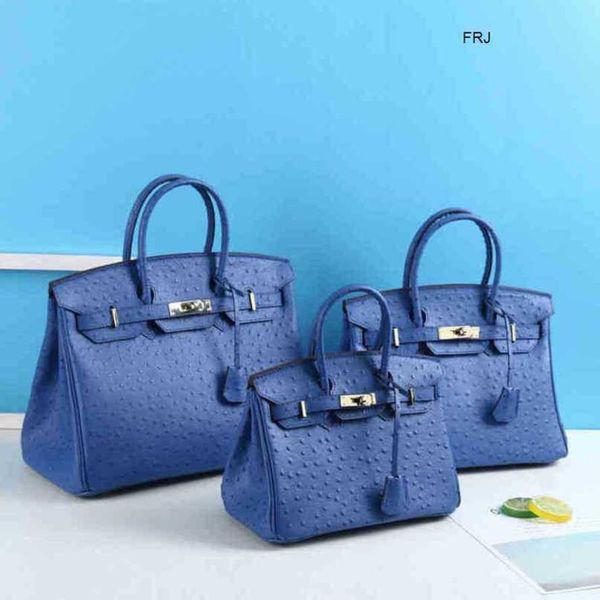 

birkins designer bags handbags large capacity ostrich grain cow leather platinum bag fashion european and american style new single have frj