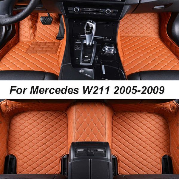 

car floor mats for mercedes w211 2005-2009 dropshipping center auto interior accessories 100% fit leather carpets rugs foot pads r230307