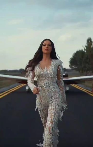 

women dress evening dress silver long sleeve fringed jumpsuit, Black;pink