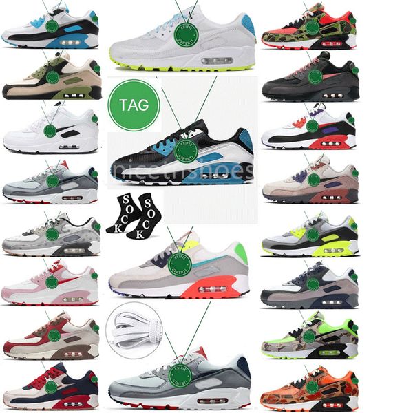 

mens running shoes womens 90 sneakers cny unc iron grey triple white black camo red orange green volt infrared desert camo trainers sports s