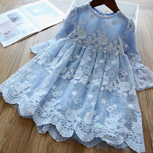 

girl's dresses winter autumn long sleeve dress girl lace embroidery wedding birthday party vestidos kids holiday casual wear children c, Red;yellow