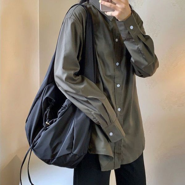 

evening bags women bag nylon bucket fashion solid zipper soft shoulder bag purses and handbags luxury designer black tote bag 230307