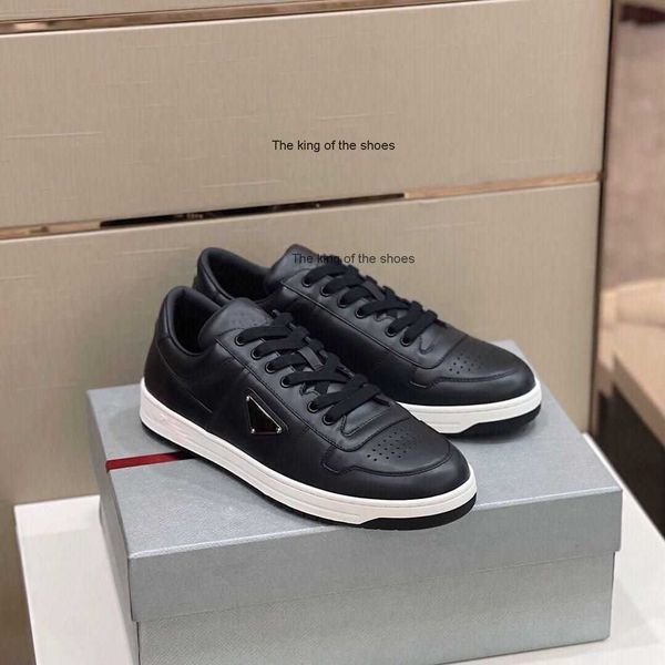 

2022 designer prax 1 technical fabric casual shoes leather elegant re-nylon chunky light rubber sole walking sneakers, Black